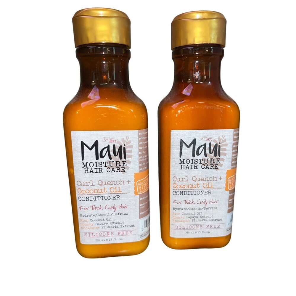 Maui Moisture Hair Care Curl Quench + Coconut Oil Conditioner 2 Bottles Silicone - Picture 2 of 5